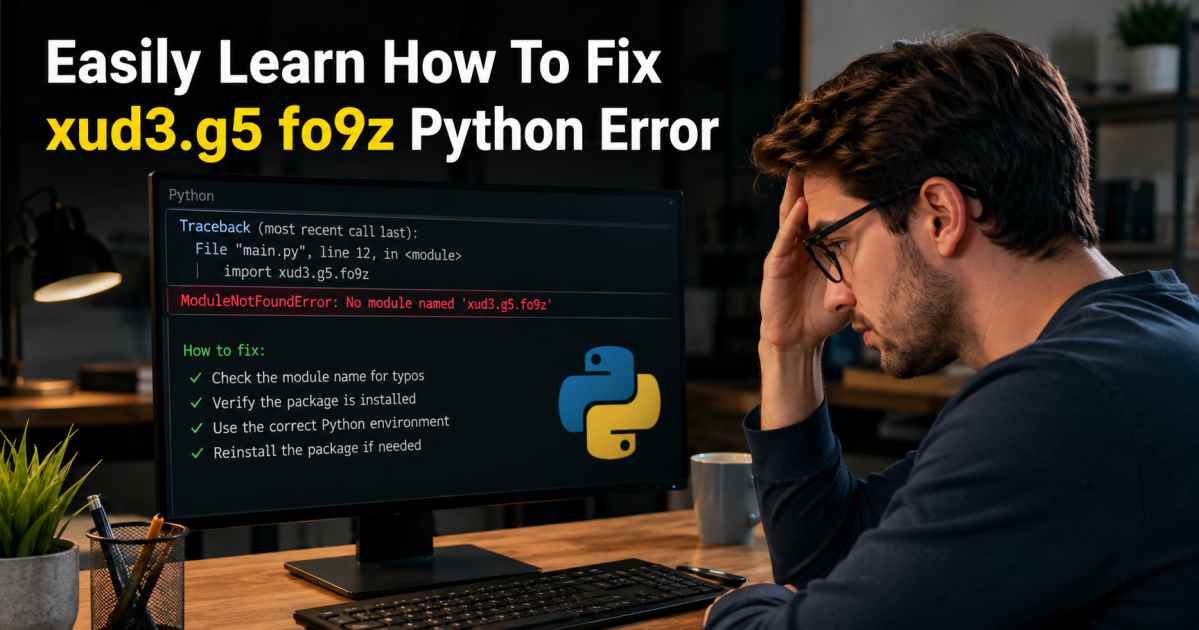 how to fix xud3.g5-fo9z python
