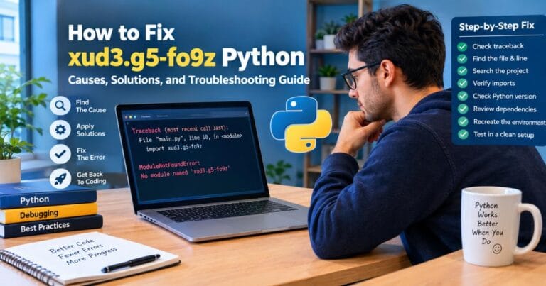 How to Fix xud3.g5-fo9z Python: Causes, Solutions, and Troubleshooting Guide