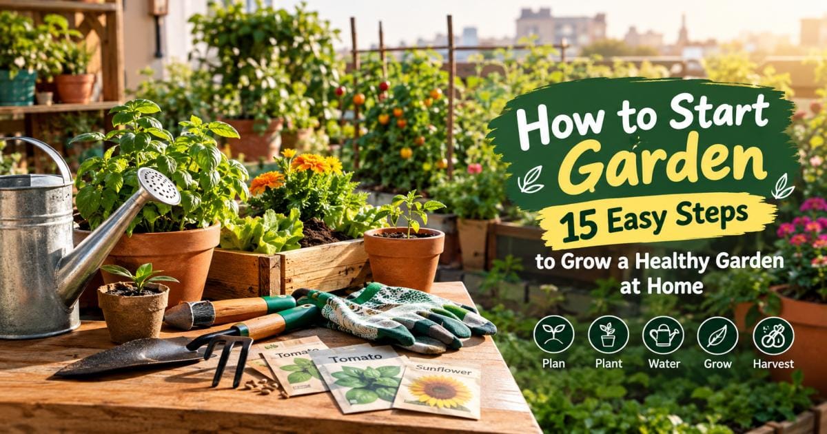 How to Start a Garden: 15 Easy Steps to Grow a Healthy Garden at Home